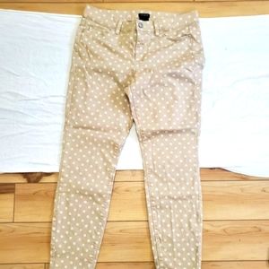 Ann Taylor tan flower pants size 8